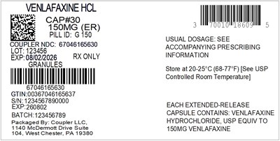 Label (70010 186 09 Venlafaxine Er 150mg 67046 1656 30)